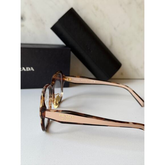 NEW Prada PR B07VD Havana Brown Powder Eyeglasses Frames - Picture 4 of 7